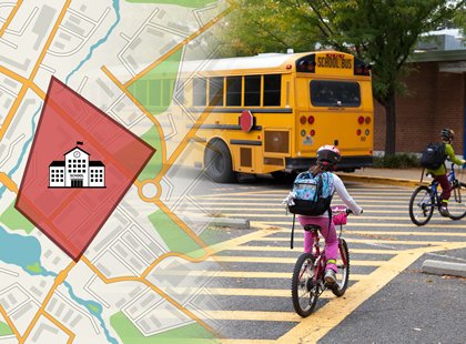 school & bike photo